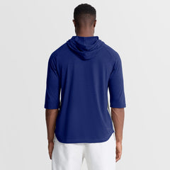 Los Angeles Dodgers Nike Authentic Collection Flux Dri-FIT Raglan 3/4-Sleeve Hooded T-Shirt - Gray - Nike on Sale