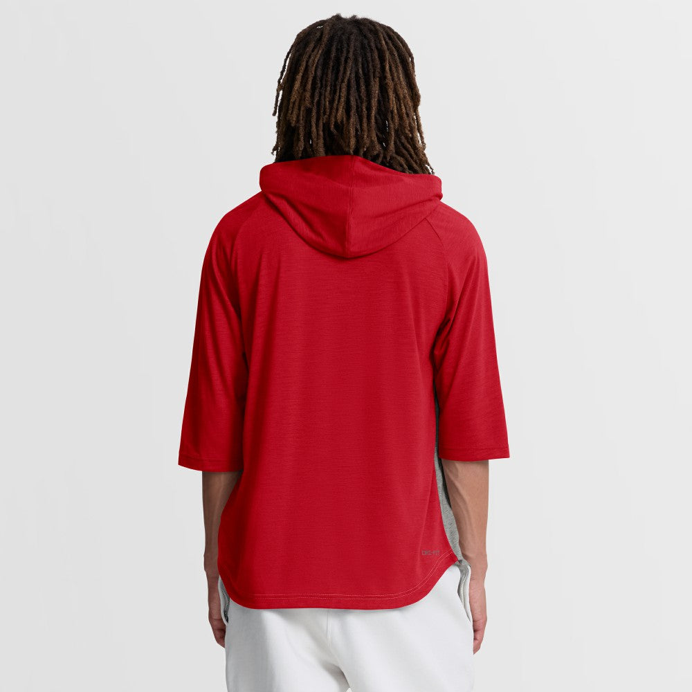 Los Angeles Angels Nike Authentic Collection Flux Dri-FIT Raglan 3/4-Sleeve Hooded T-Shirt - Gray - Nike Online