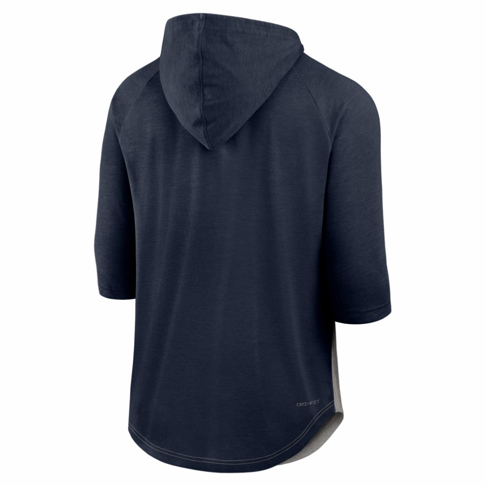 Atlanta Braves Nike Authentic Collection Flux Dri-FIT Raglan 3/4-Sleeve Hooded T-Shirt - Gray - Nike Sale