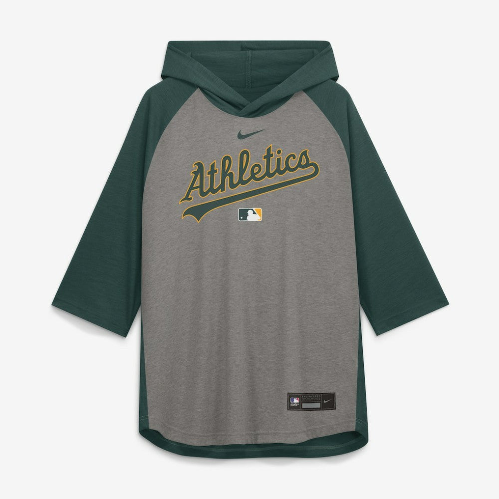 Athletics Nike Authentic Collection Flux Dri-FIT Raglan 3/4-Sleeve Hooded T-Shirt - Gray - Nike Sale