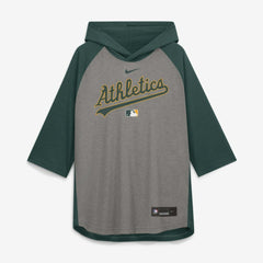Athletics Nike Authentic Collection Flux Dri-FIT Raglan 3/4-Sleeve Hooded T-Shirt - Gray - Nike Sale