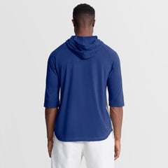 New York Mets Nike Authentic Collection Flux Dri-FIT Raglan 3/4-Sleeve Hooded T-Shirt - Gray - Nike on Sale