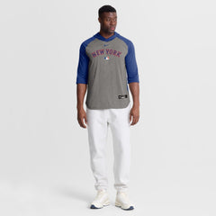New York Mets Nike Authentic Collection Flux Dri-FIT Raglan 3/4-Sleeve Hooded T-Shirt - Gray - Nike on Sale