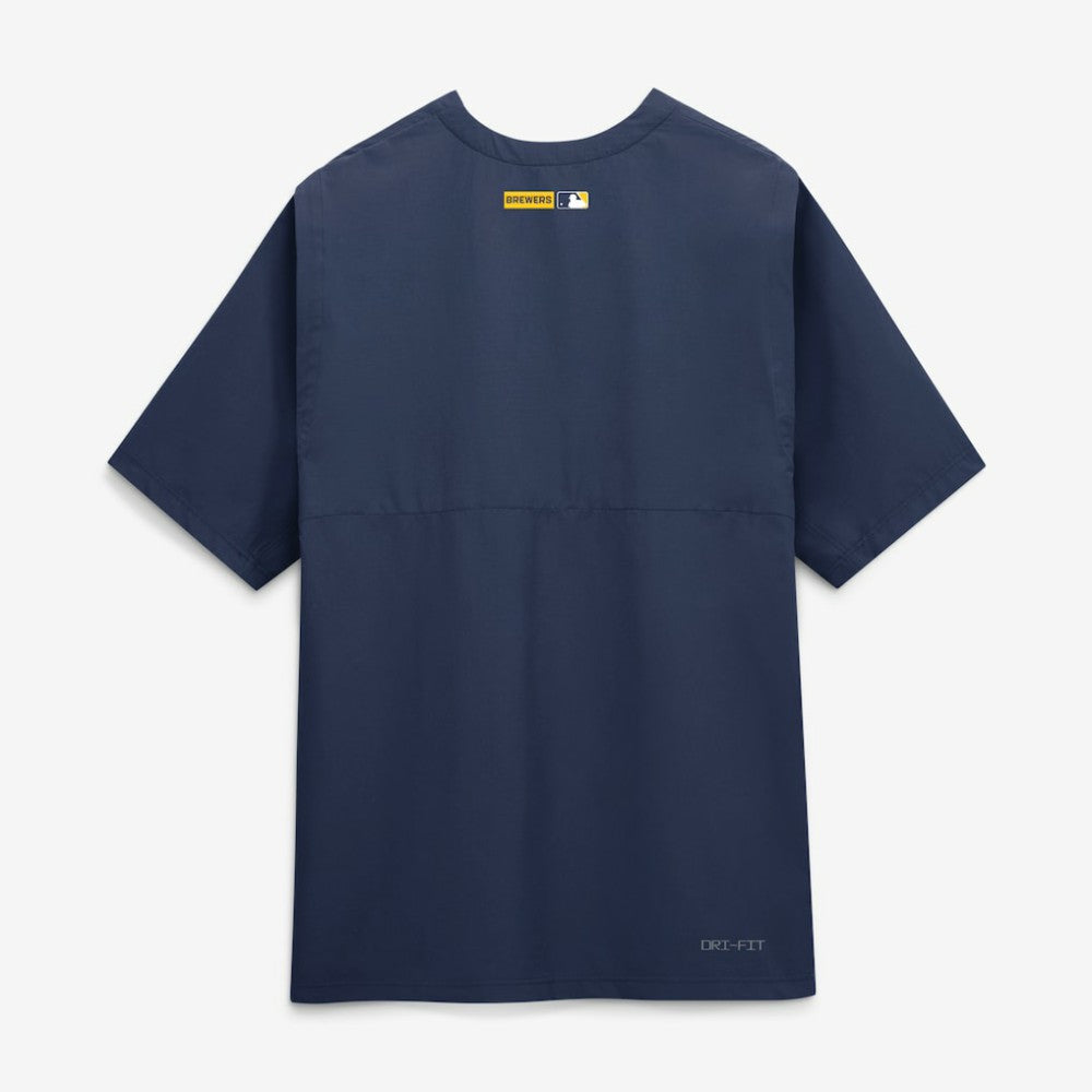 Milwaukee Brewers Nike Authentic Collection Dri-FIT Quarter-Zip Windshirt - Navy - Nike on Sale