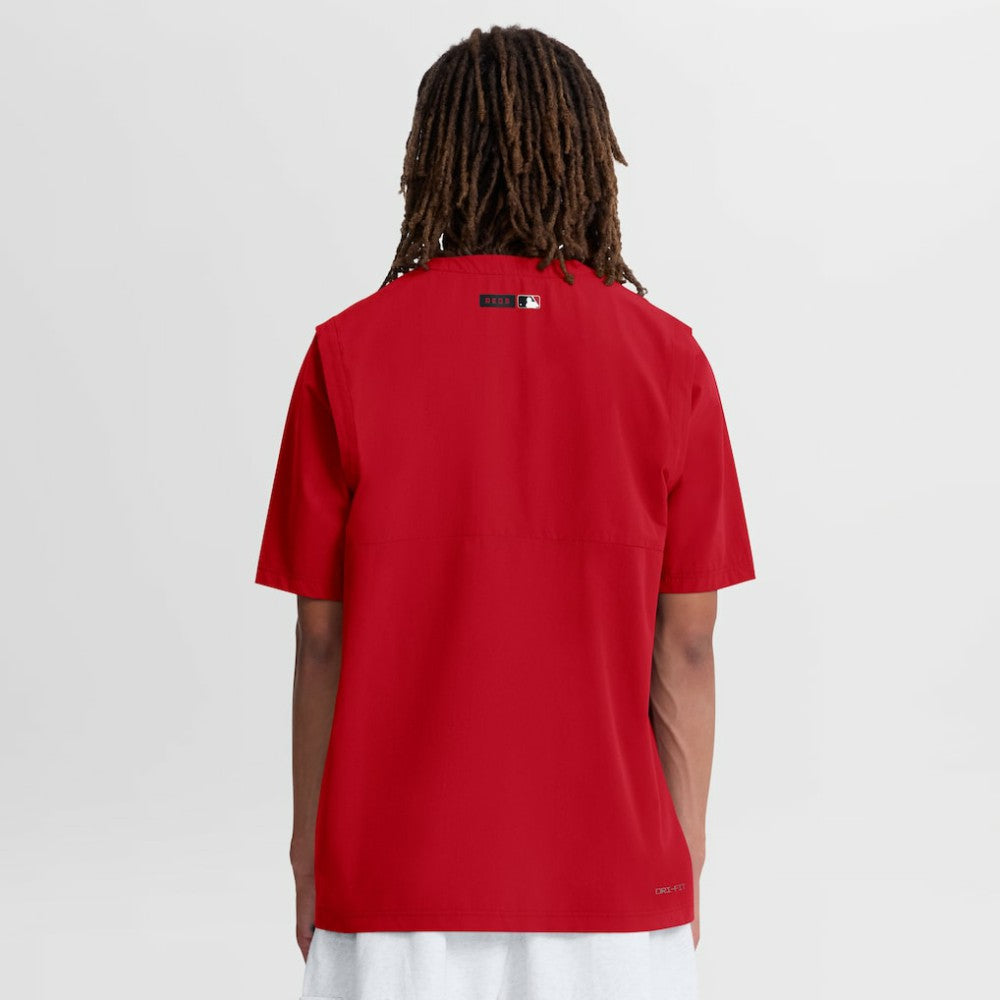Cincinnati Reds Nike Authentic Collection Dri-FIT Quarter-Zip Windshirt - Red - Nike Lifestyle