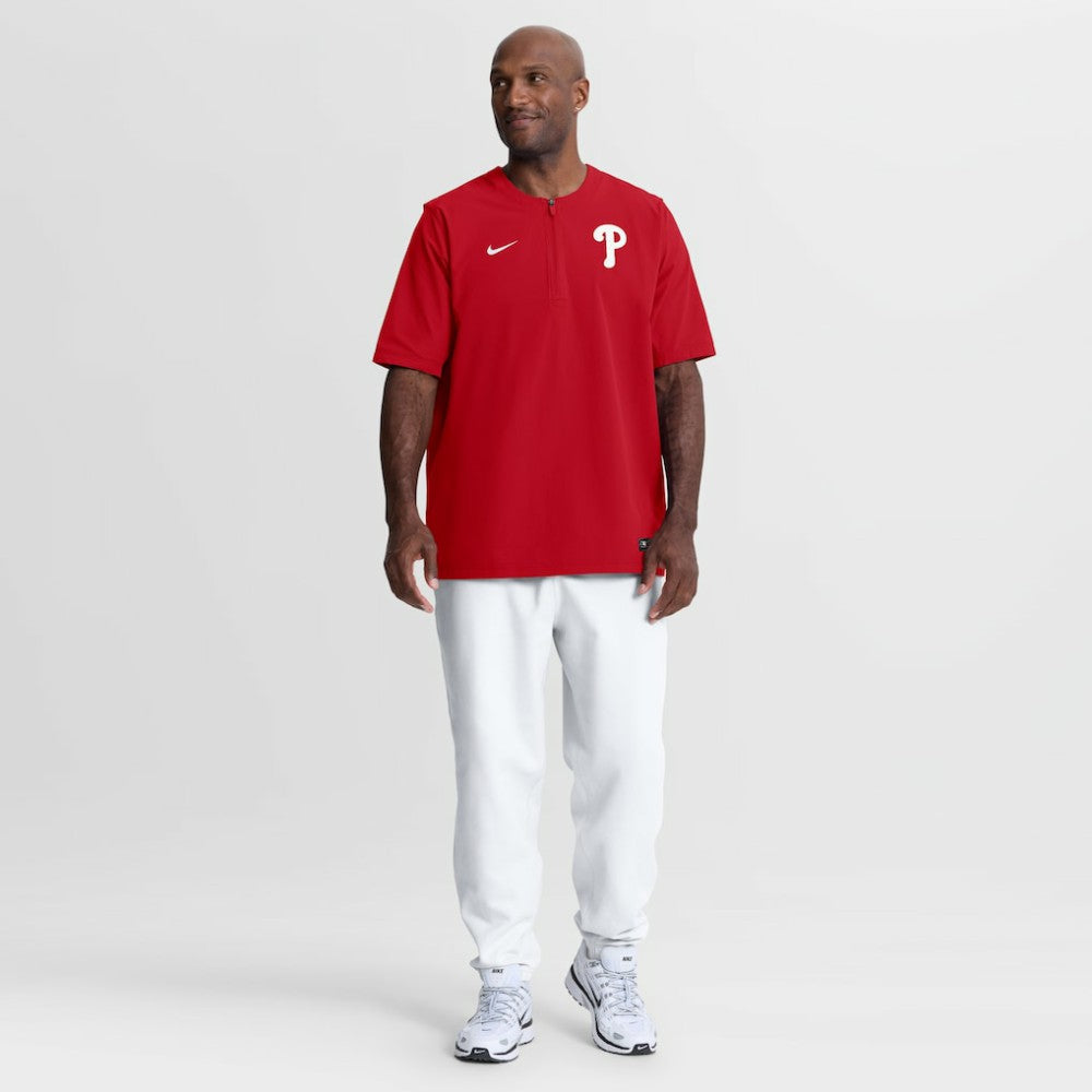 Philadelphia Phillies Nike Authentic Collection Dri-FIT Quarter-Zip Windshirt - Red - Nike on Sale