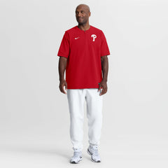 Philadelphia Phillies Nike Authentic Collection Dri-FIT Quarter-Zip Windshirt - Red - Nike on Sale