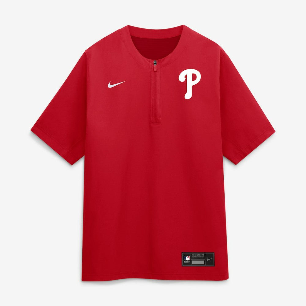 Philadelphia Phillies Nike Authentic Collection Dri-FIT Quarter-Zip Windshirt - Red - Nike on Sale