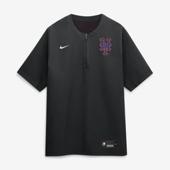 New York Mets Nike Authentic Collection Dri-FIT Quarter-Zip Windshirt - Black - Nike Lifestyle