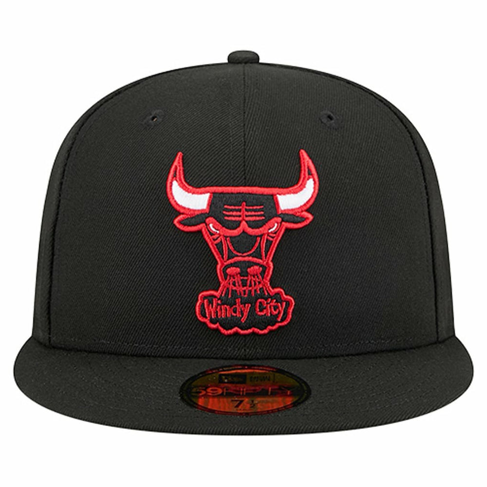 Chicago Bulls Core Logo 59FIFTY Fitted Hat Black | New Era online