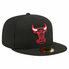 Chicago Bulls Core Logo 59FIFTY Fitted Hat Black | New Era online
