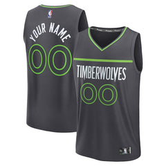 Minnesota Timberwolves Fastbreak Custom Jersey Statement Edition Anthracite | Fanatics for sale