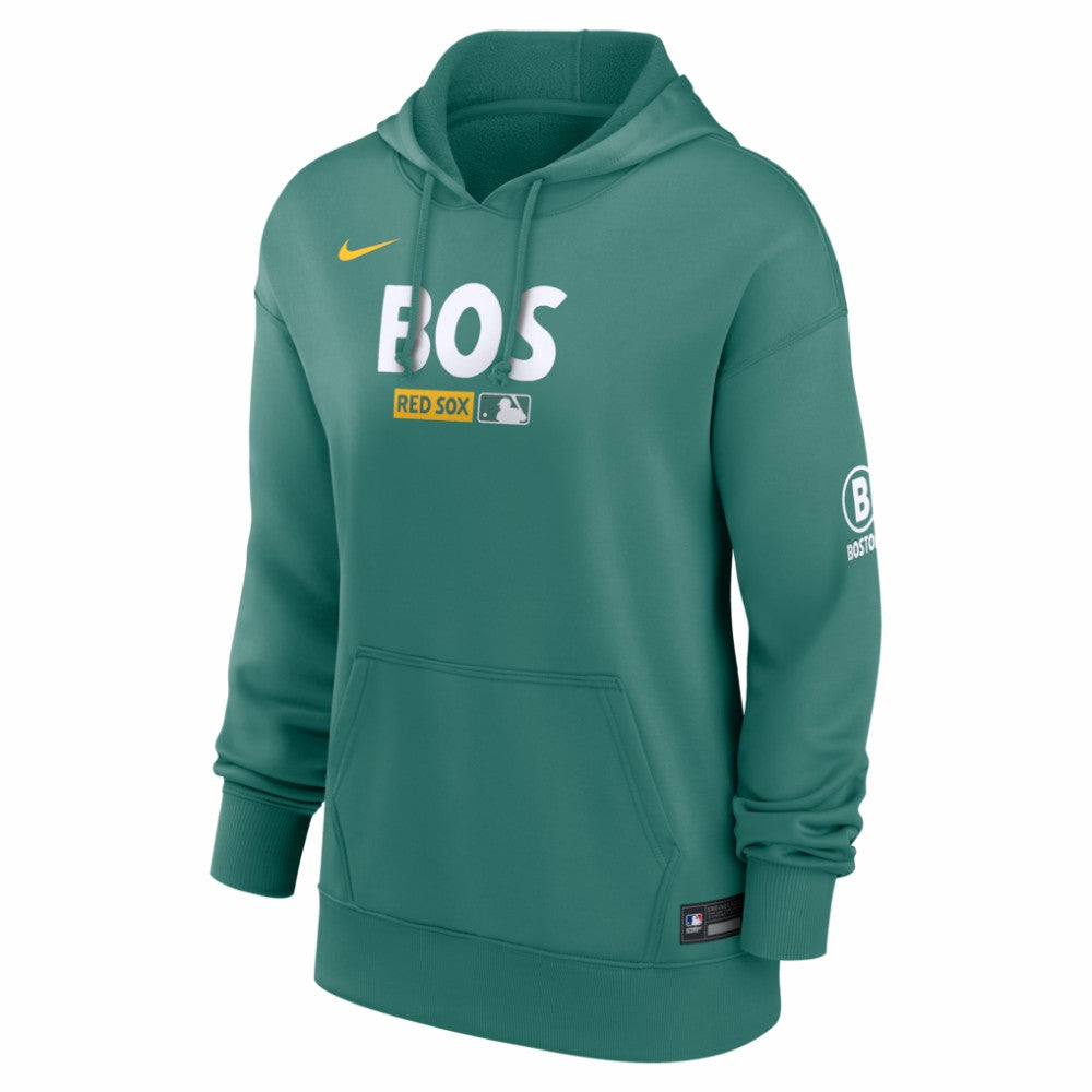 Boston Red Sox Nike Women's Authentic Collection City Connect Therma Hoodie - Green - Nike Online