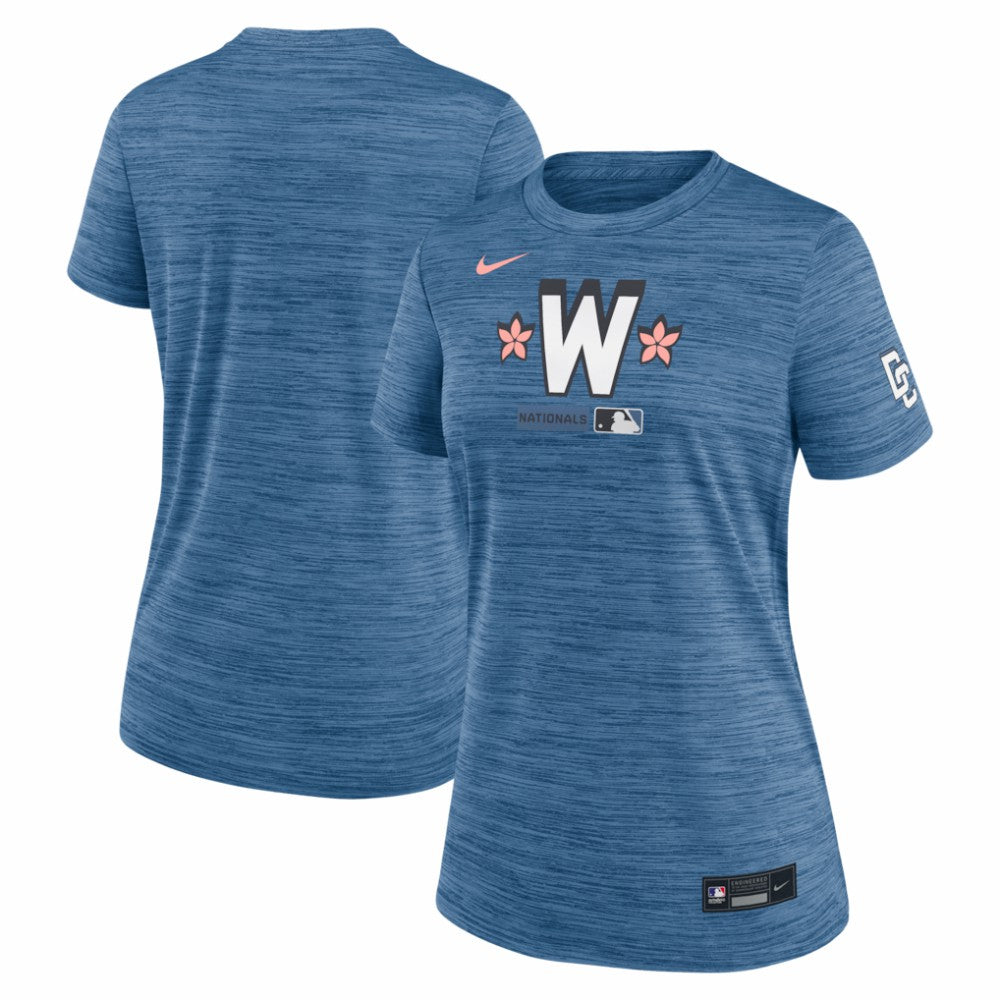 Washington Nationals Nike Women's Authentic Collection City Connect Velocity Dri-FIT T-Shirt - Blue - Nike Online