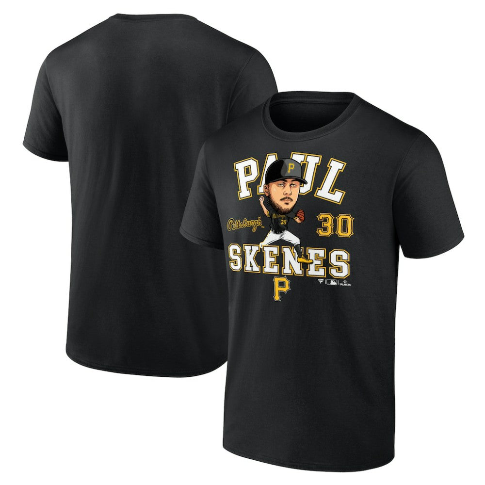 Paul Skenes Pittsburgh Pirates Fanatics Hometown Caricature T-Shirt - Black - Fanatics Online