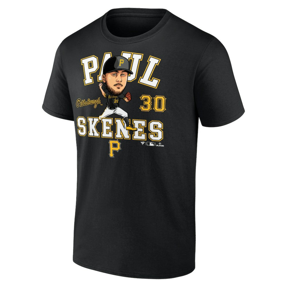 Paul Skenes Pittsburgh Pirates Fanatics Hometown Caricature T-Shirt - Black - Fanatics Online