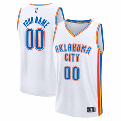 Oklahoma City Thunder Fast Break Custom Jersey Association Edition White | Fanatics for sale