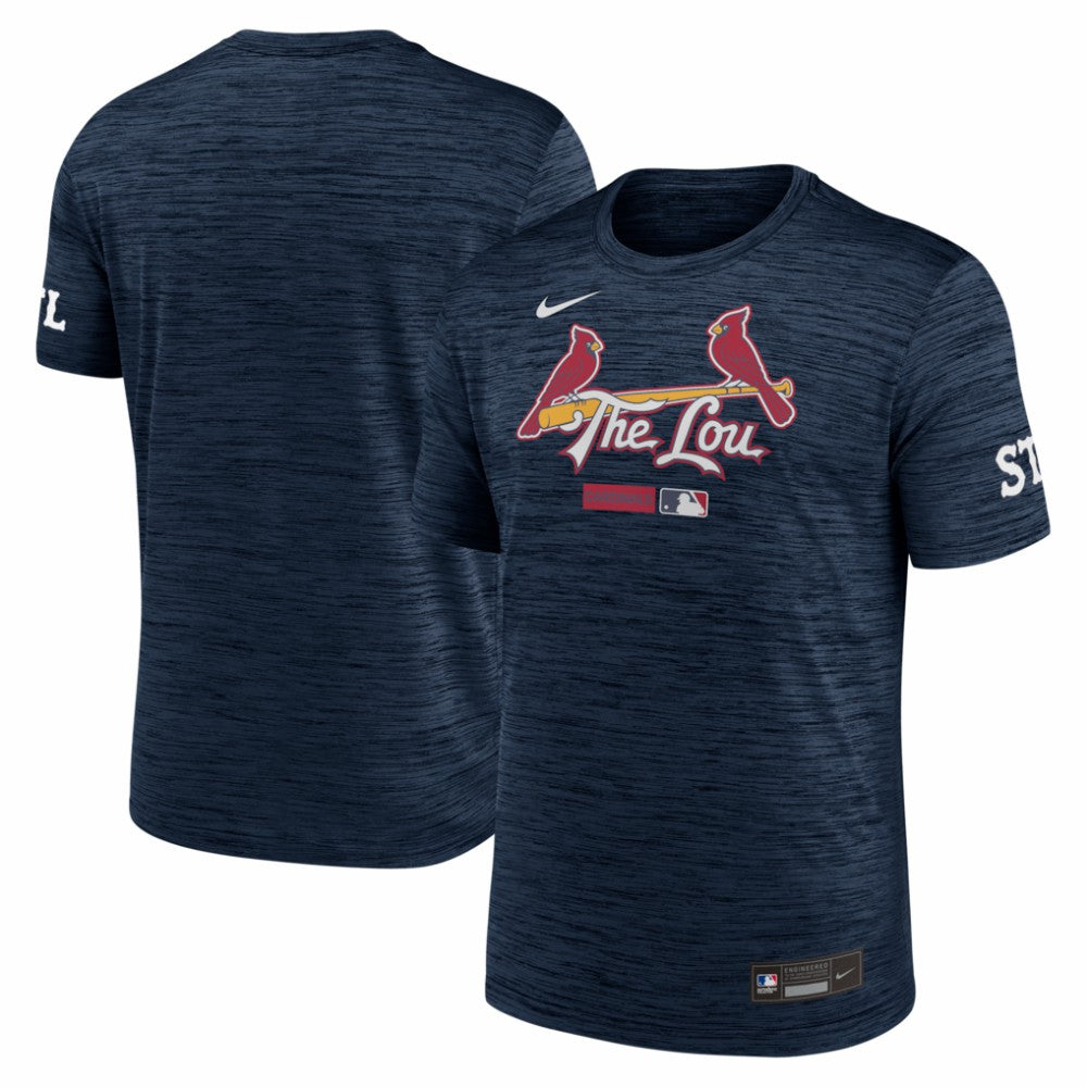 St. Louis Cardinals Nike Authentic Collection City Connect Velocity Dri-FIT T-Shirt - Navy - Nike Online