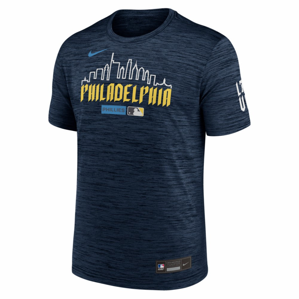 Philadelphia Phillies Nike Authentic Collection City Connect Velocity Dri-FIT T-Shirt - Navy - Nike Sale