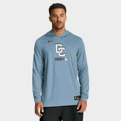 Washington Nationals Nike City Connect Dri-FIT Long Sleeve Hooded T-Shirt - Blue - Nike Sale