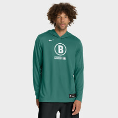 Boston Red Sox Nike City Connect Dri-FIT Long Sleeve Hooded T-Shirt - Green - Nike Discount