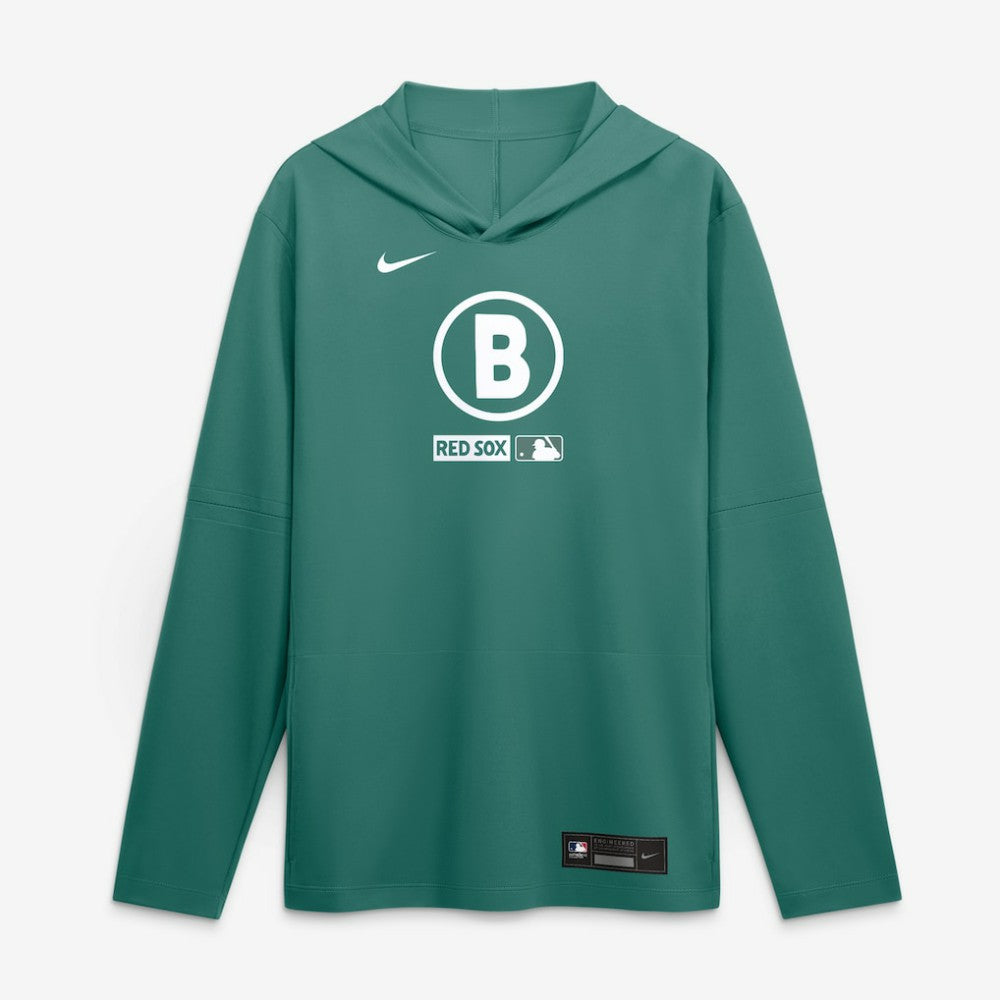 Boston Red Sox Nike City Connect Dri-FIT Long Sleeve Hooded T-Shirt - Green - Nike Discount