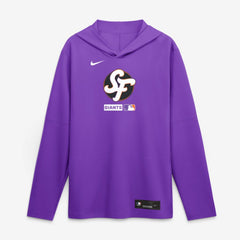San Francisco Giants Nike City Connect Dri-FIT Long Sleeve Hooded T-Shirt - Purple - Nike Sale