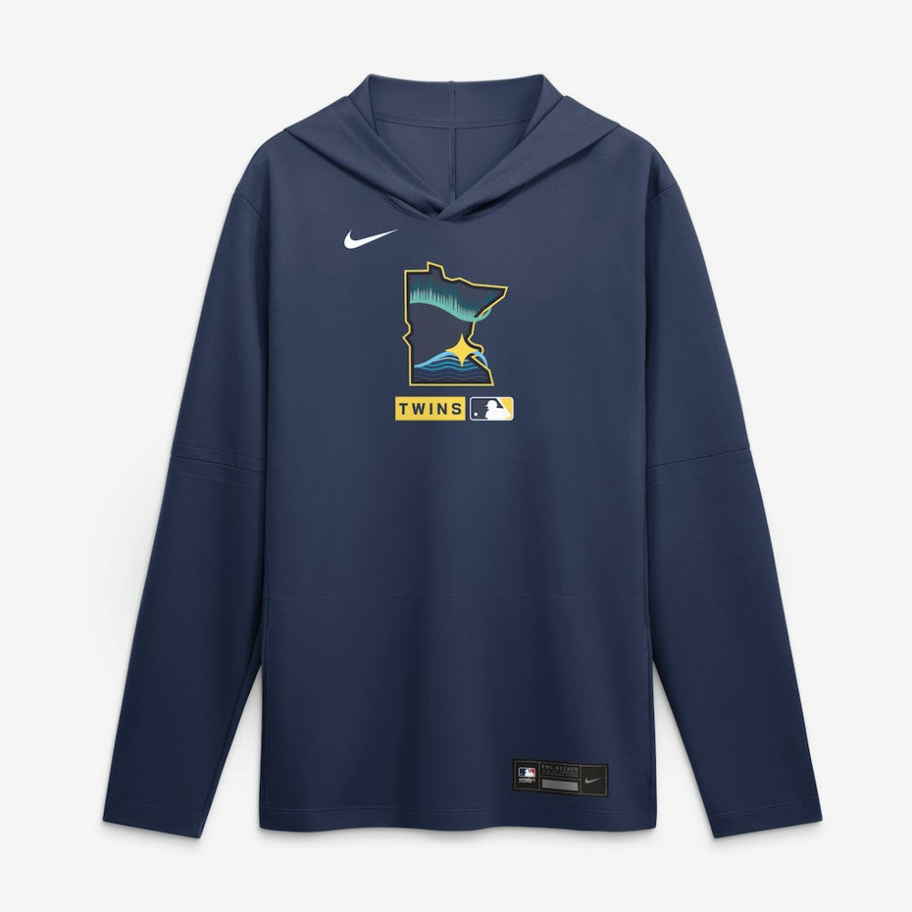 Minnesota Twins Nike City Connect Dri-FIT Long Sleeve Hooded T-Shirt - Navy - Nike on Sale