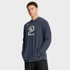 Los Angeles Dodgers Nike City Connect Dri-FIT Long Sleeve Hooded T-Shirt - Navy - Nike on Sale