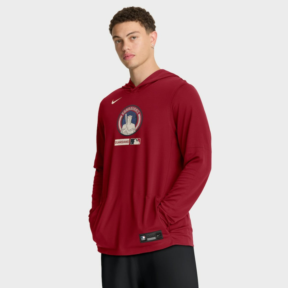 Cleveland Guardians Nike City Connect Dri-FIT Long Sleeve Hooded T-Shirt - Red - Nike Discount
