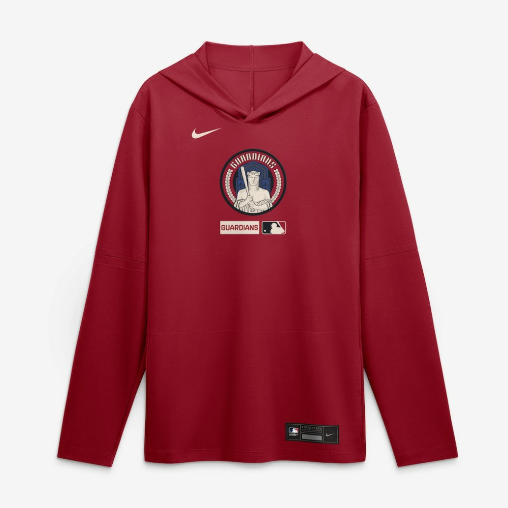Cleveland Guardians Nike City Connect Dri-FIT Long Sleeve Hooded T-Shirt - Red - Nike Discount
