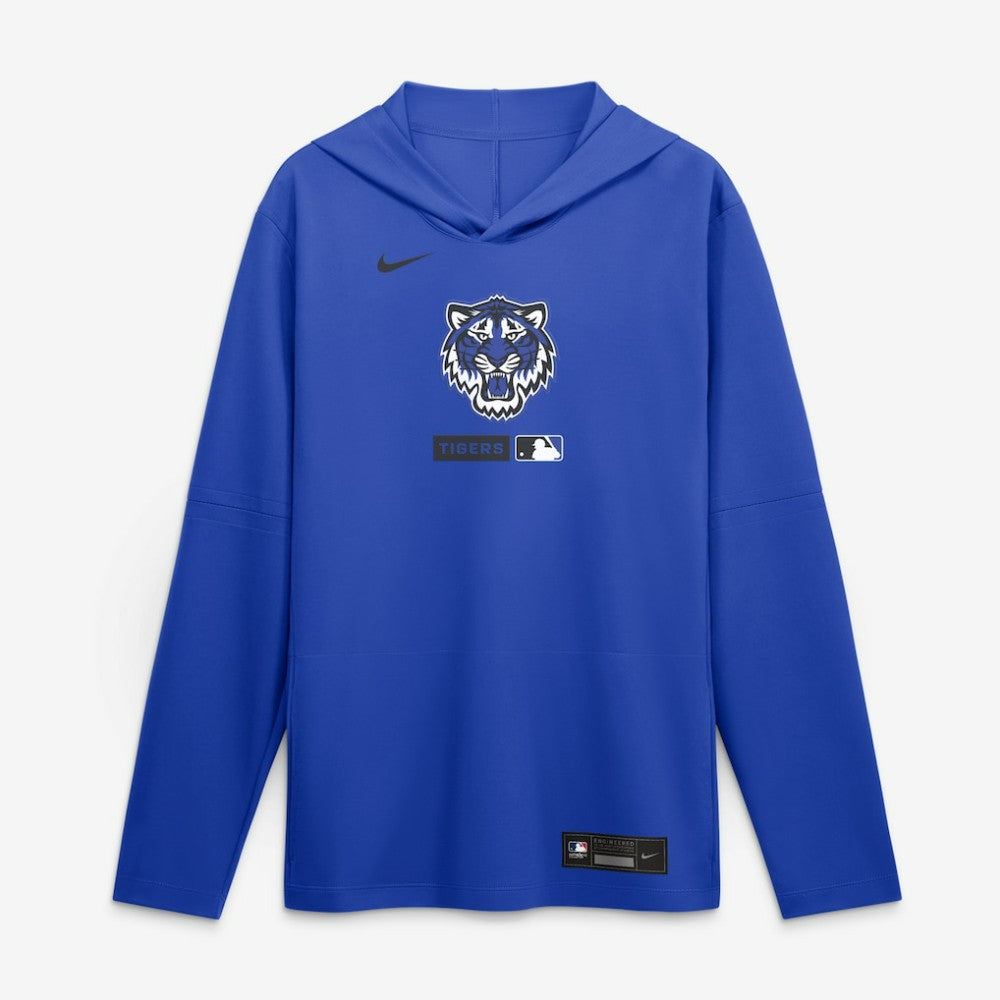 Detroit Tigers Nike City Connect Dri-FIT Long Sleeve Hooded T-Shirt - Royal - Nike on Sale