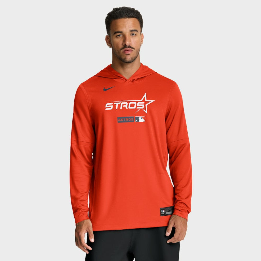 Houston Astros Nike City Connect Dri-FIT Long Sleeve Hooded T-Shirt - Orange - Nike on Sale