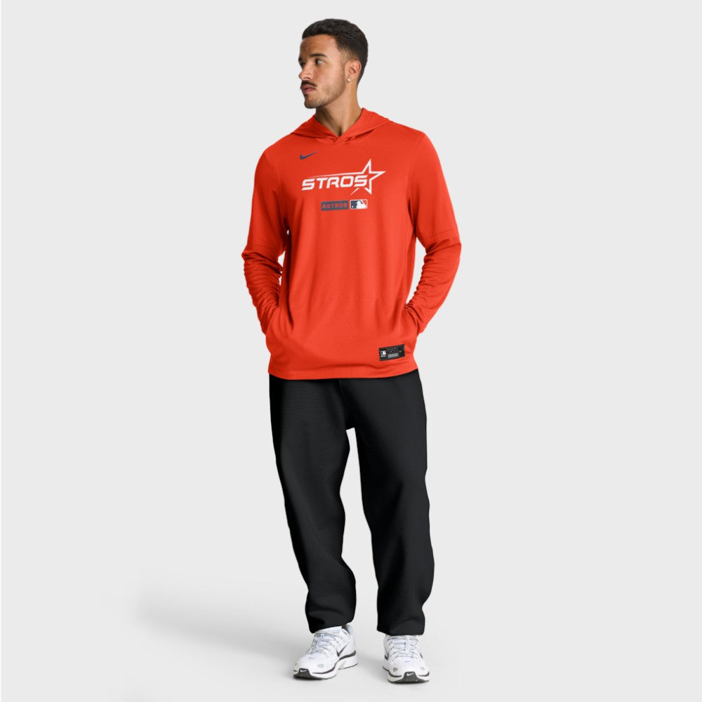 Houston Astros Nike City Connect Dri-FIT Long Sleeve Hooded T-Shirt - Orange - Nike on Sale