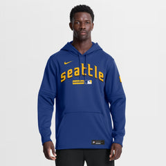 Seattle Mariners Nike Authentic Collection City Connect Therma-FIT Hoodie - Royal - Nike on Sale