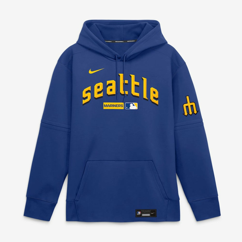 Seattle Mariners Nike Authentic Collection City Connect Therma-FIT Hoodie - Royal - Nike on Sale