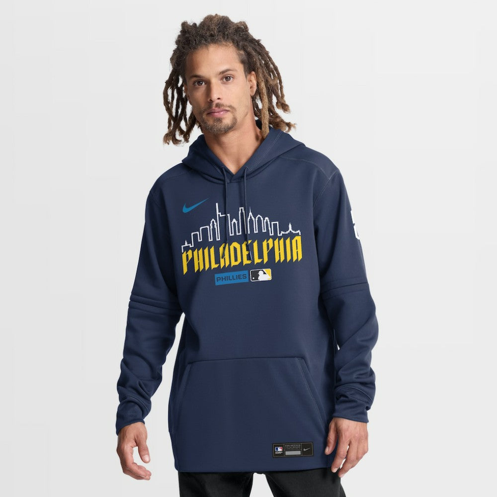 Philadelphia Phillies Nike Authentic Collection City Connect Therma-FIT Hoodie - Navy - Nike Discount