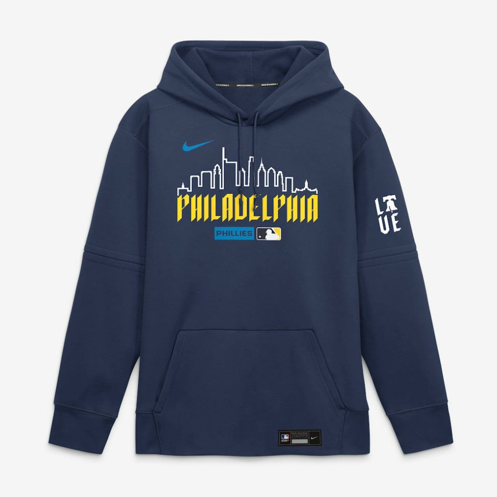 Philadelphia Phillies Nike Authentic Collection City Connect Therma-FIT Hoodie - Navy - Nike Discount