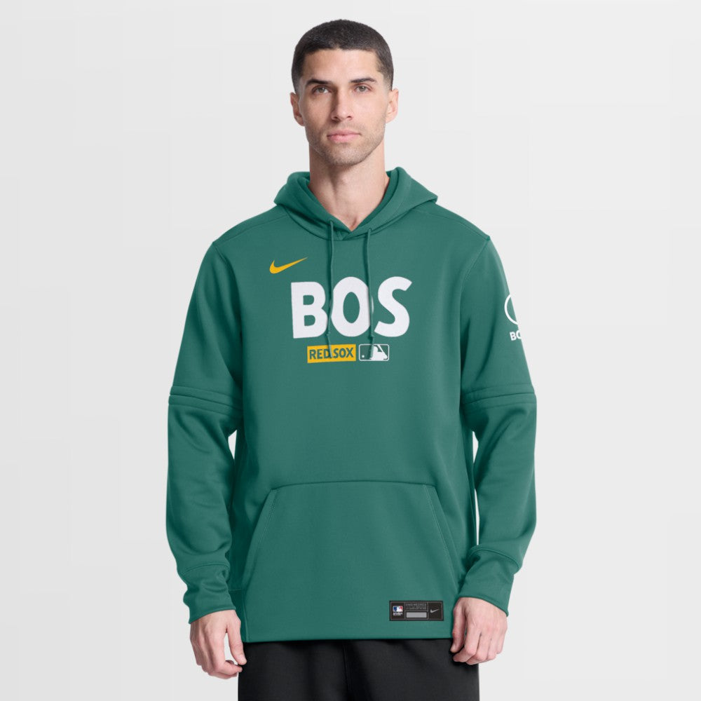 Boston Red Sox Nike Authentic Collection City Connect Therma-FIT Hoodie - Green - Nike Lifestyle