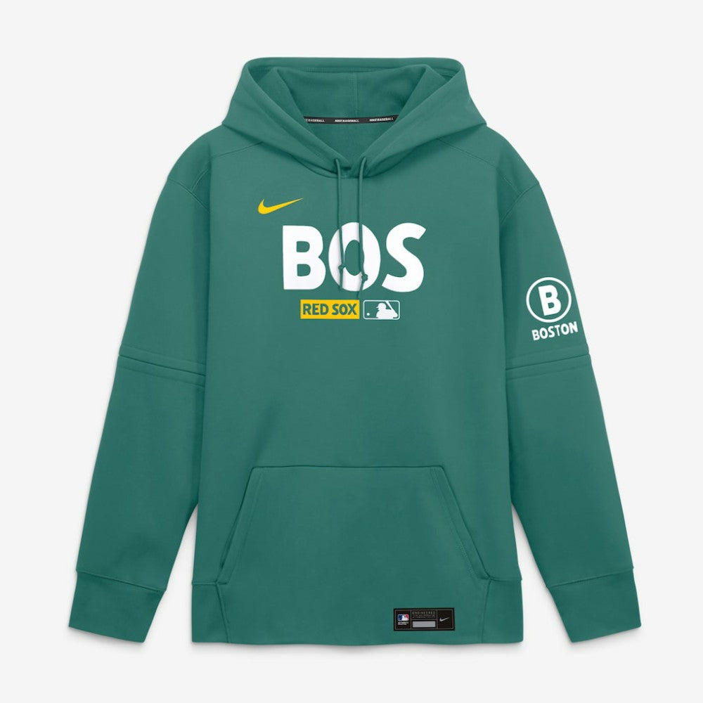 Boston Red Sox Nike Authentic Collection City Connect Therma-FIT Hoodie - Green - Nike Lifestyle