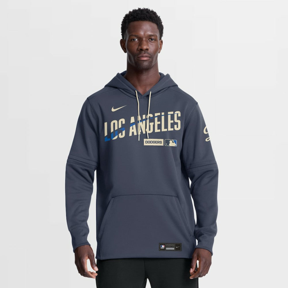 Los Angeles Dodgers Nike Authentic Collection City Connect Therma-FIT Hoodie - Navy - Nike on Sale