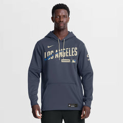 Los Angeles Dodgers Nike Authentic Collection City Connect Therma-FIT Hoodie - Navy - Nike on Sale