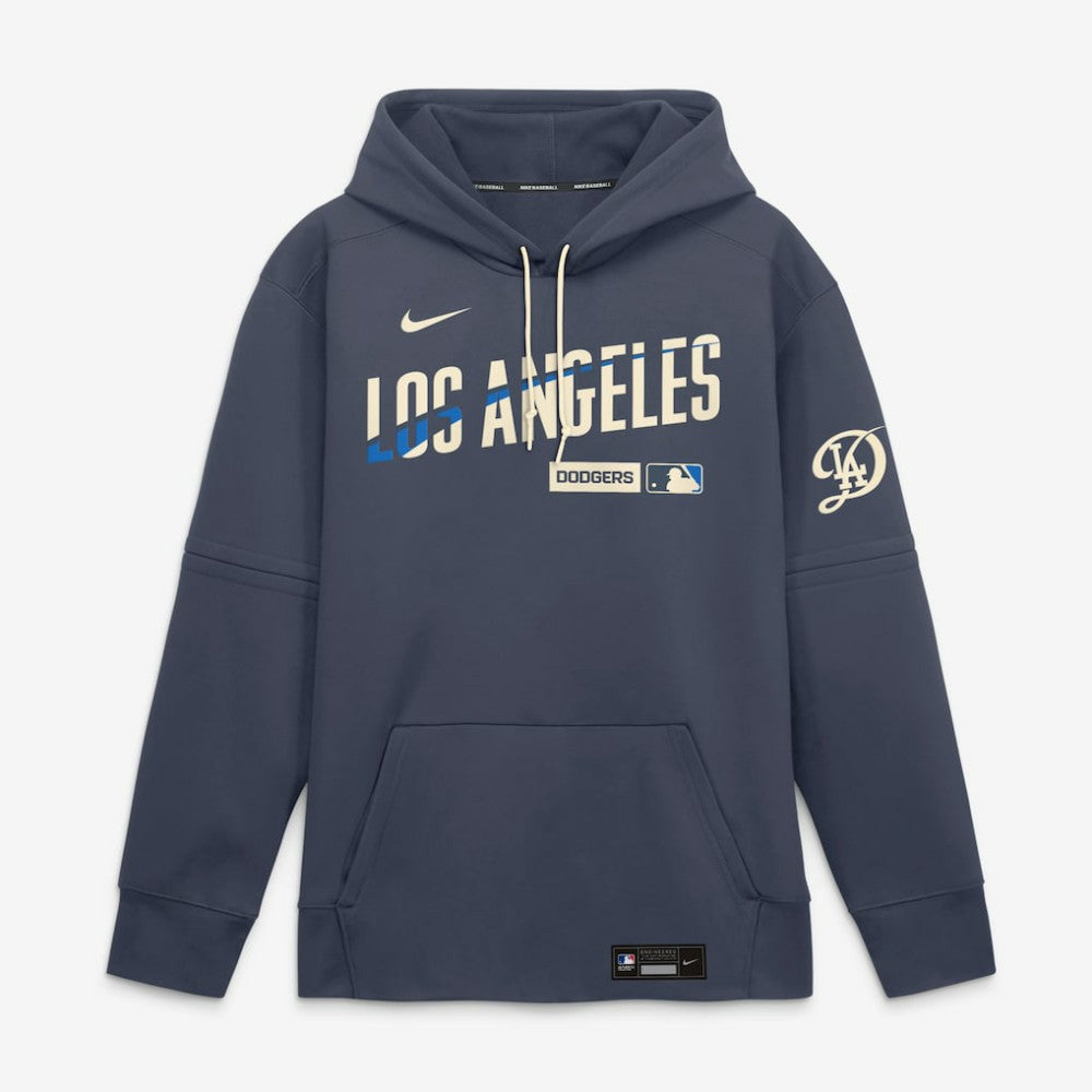 Los Angeles Dodgers Nike Authentic Collection City Connect Therma-FIT Hoodie - Navy - Nike on Sale