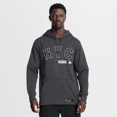New York Mets Nike Authentic Collection City Connect Therma-FIT Hoodie - Anthracite - Nike Lifestyle