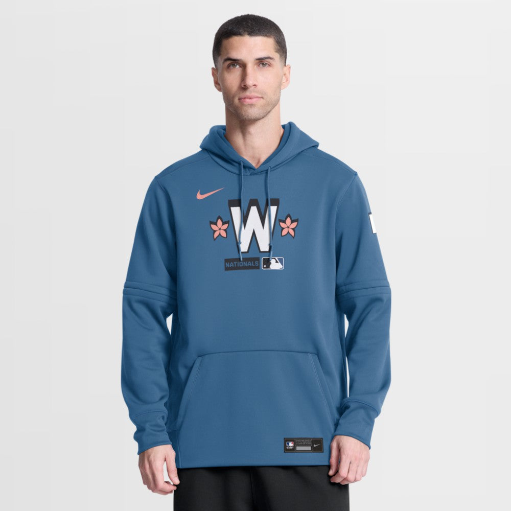 Washington Nationals Nike Authentic Collection City Connect Therma-FIT Hoodie - Blue - Nike Lifestyle