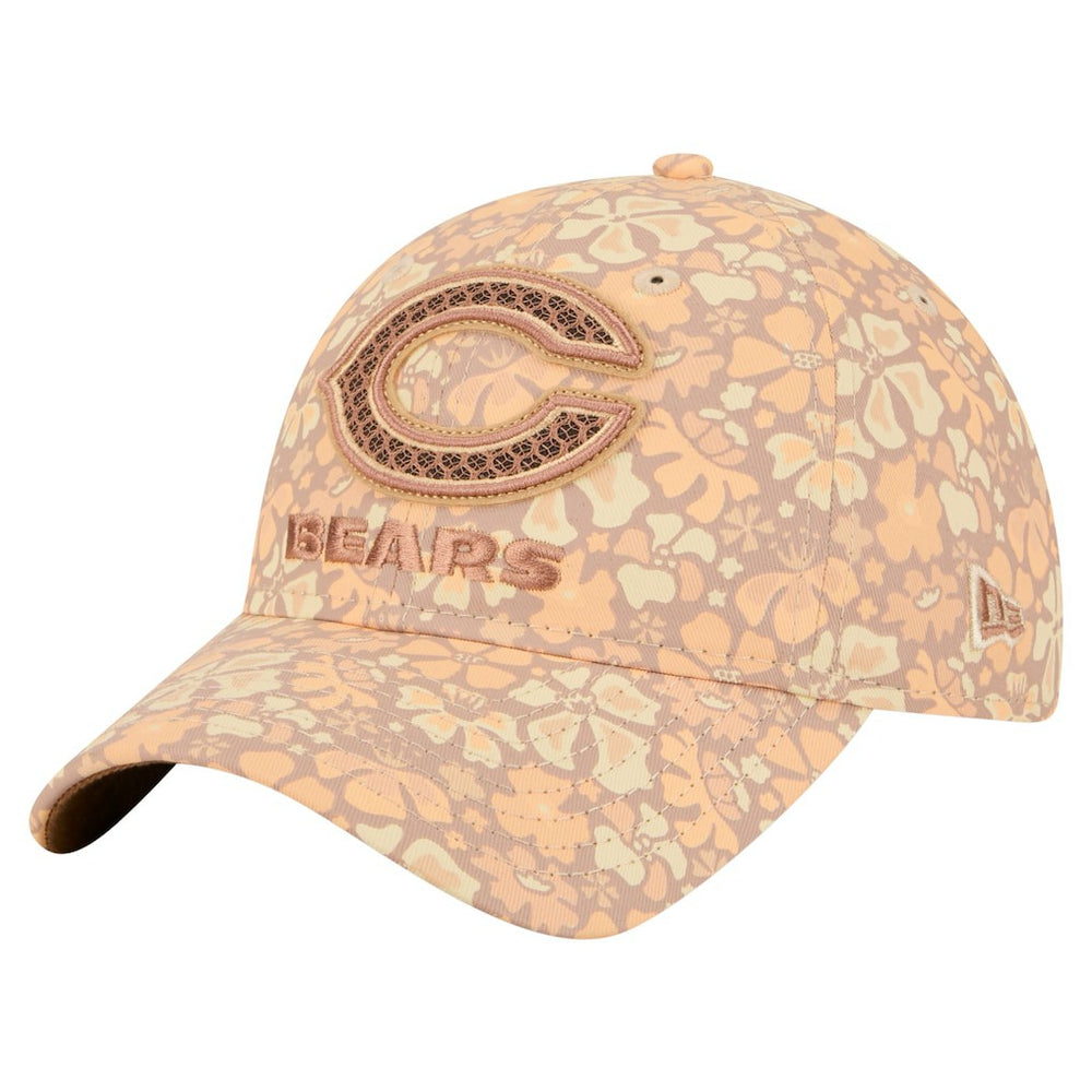 Chicago Bears New Era Women's Floral 9TWENTY Adjustable Hat Tan