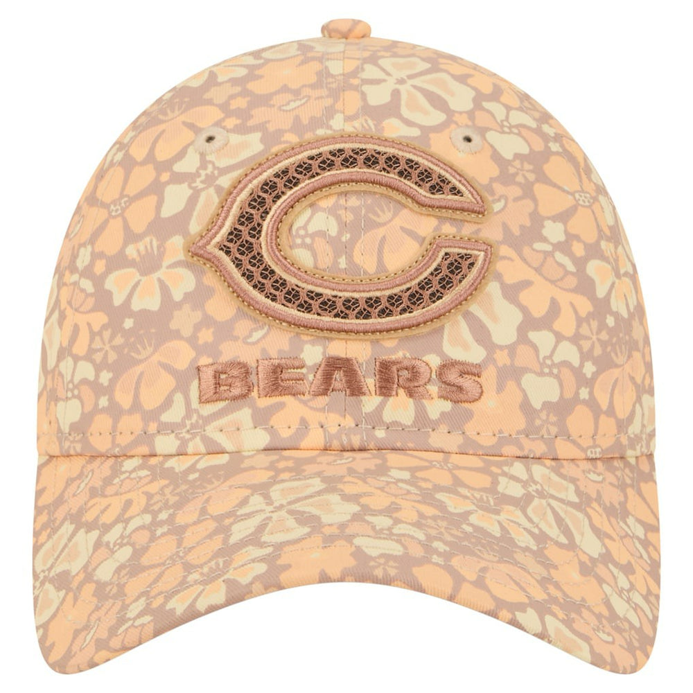 Chicago Bears New Era Women's Floral 9TWENTY Adjustable Hat Tan