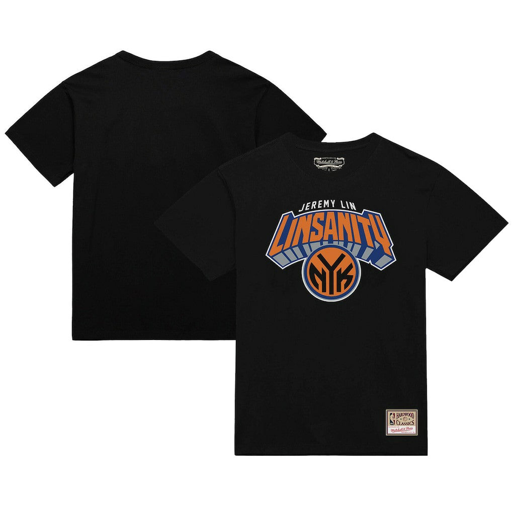 Jeremy Lin New York Knicks Linsanity Logo T-Shirt Black | Mitchell & Ness for sale