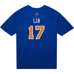 Jeremy Lin New York Knicks Name & Number T-Shirt Blue | Mitchell & Ness for sale