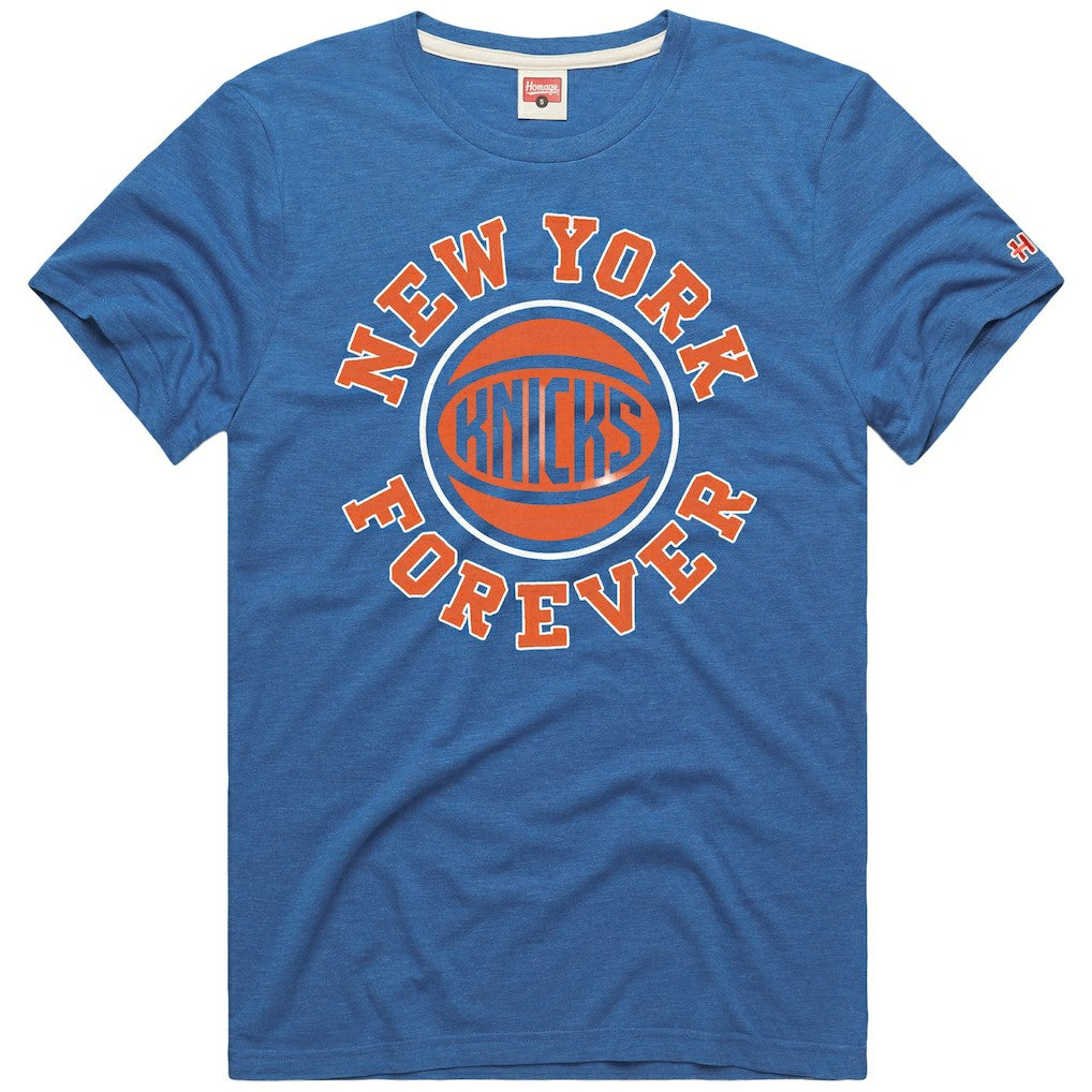 New York Knicks Homage Forever Tri-Blend T-Shirt Blue